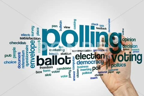 Polling word cloud concept Stock Illustration