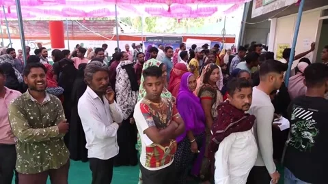 Polls underway in third of seven-phase India's general elections, INDIA, IN - 07 Stock-Footage 274544992