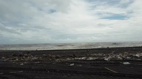 Polluted Beach with Trash - Garbage Video stock 234532129