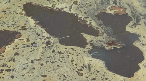 Polluted Brown Dirty Water Stock Footage 25394689