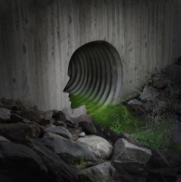 Polluted community Stock Illustration