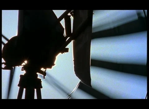 Polluted desert and dancer walking past ruins of old buildings, Africa Stock Footage 159724105