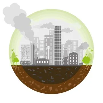 Polluted earth Stock Illustration