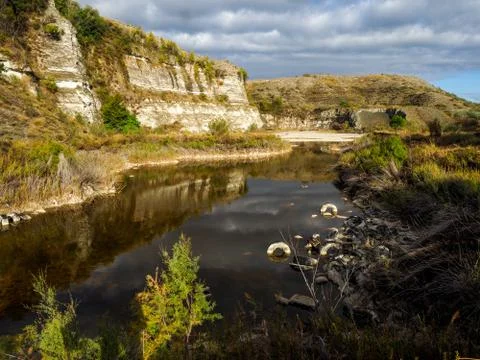 Polluted lagoon Stock Photos