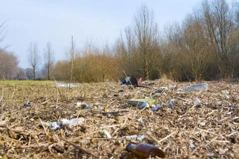 Polluted landscape Stock Photos