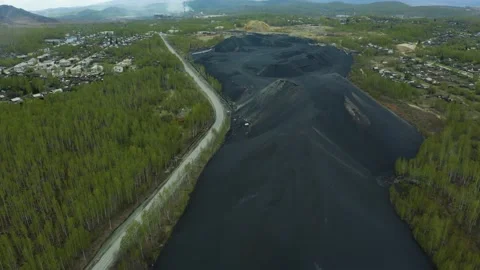 Polluted nature after activities of the copper production plant, Ural region, Ru Stock Footage 197106649