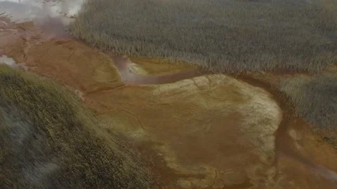 Polluted nature after activities of the copper production plant, Ural region, Ru Stock Footage 197107607