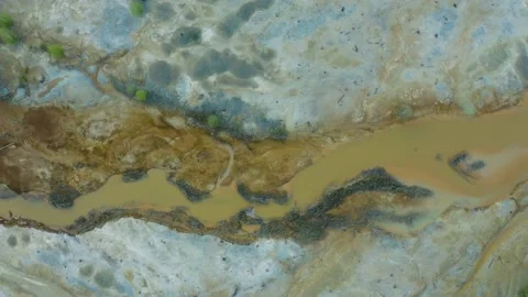 Polluted nature after activities of the copper production plant, Ural region, Ru Stock Footage 197111459