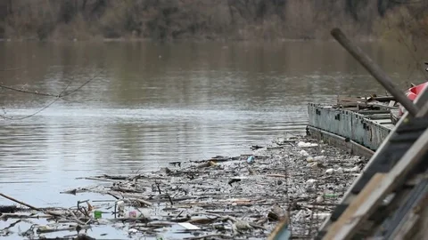 Polluted river Stock Footage 83701082