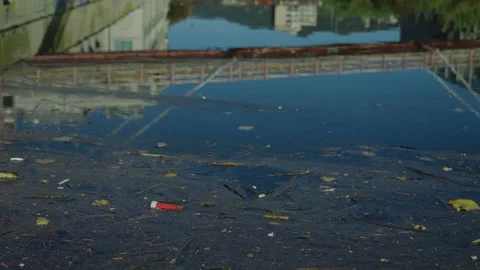 Polluted River Stock Footage 220582886