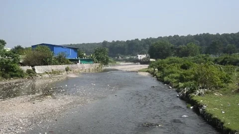 Polluted river Stock Footage 268385112