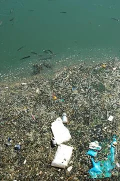 Polluted river Stock Photos