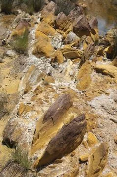 Polluted river Stock Photos