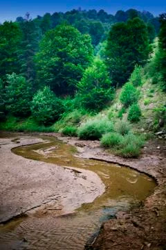 Polluted river Stock Photos