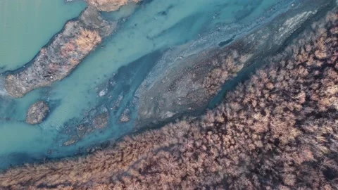 Polluted River Valley Stock Footage 168960735