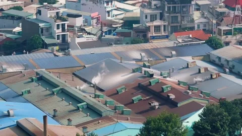 Polluted smoke Stock Footage 305860742