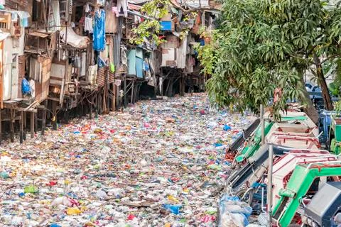 Polluted Urban River Stock Photos