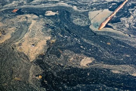 Polluted water as an ecological problem Stock Photos