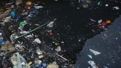 Polluted Water Garbage 2 Stock Footage 97904176