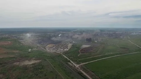 Polluting factory air shot. Stock Footage 70057789