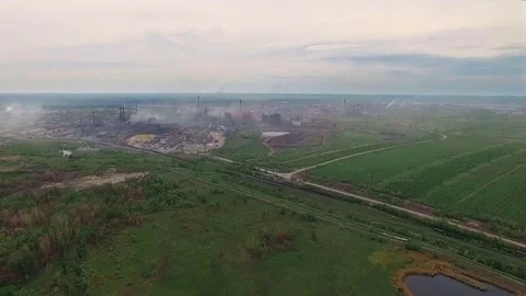 Polluting factory air shot. Stock Footage 70079005