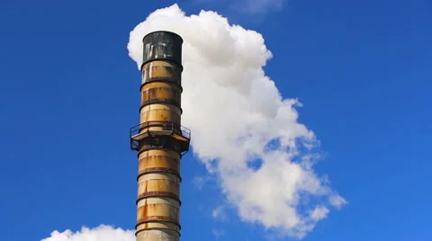 Polluting factory  스톡 동영상 52402589