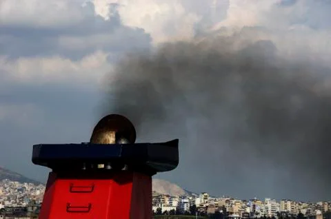 Polluting ferry Stock Photos