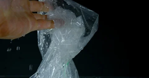 Polluting Plastic Picked Up By Environmentalist Out Of Water  Stock Footage 113384993