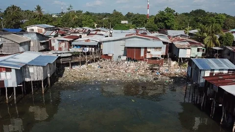 Pollution and poverty Video stock 91125381