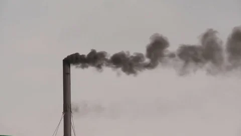 Pollution by black smoke Stock Footage 72617947