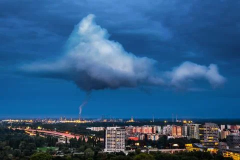 Pollution in bratislava, slovakia Stock Photos
