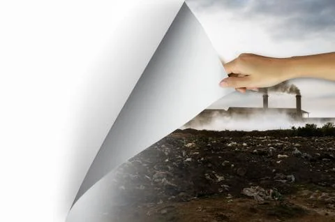 Pollution change concept. Stock Photos