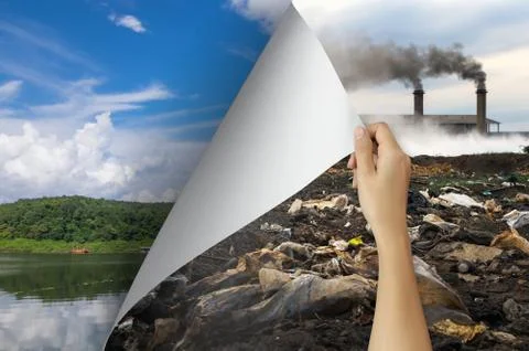 Pollution change concept. Stock Photos