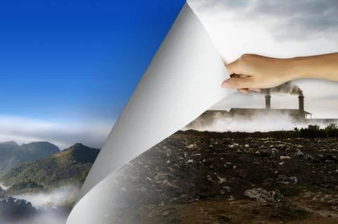 Pollution change concept. Foto stock