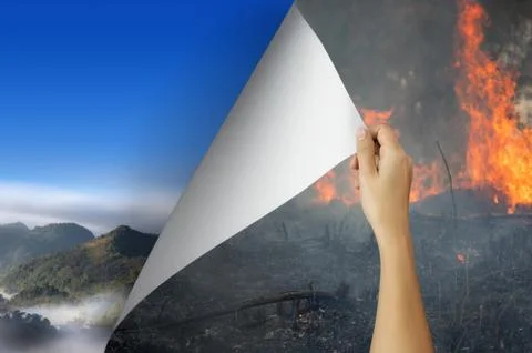 Pollution change concept. Stock-Fotos