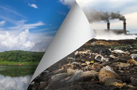 Pollution change concept. Stock Photos