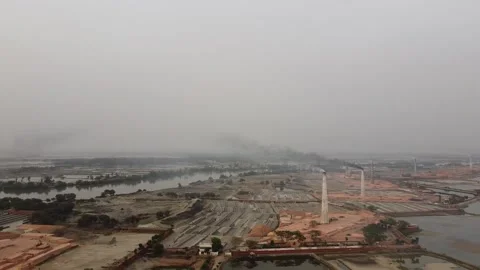Pollution Chimney Brick Factories 스톡 동영상 151213663