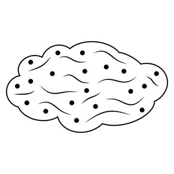 Pollution cloud icon with dust particles and dirty waves Stock Illustration