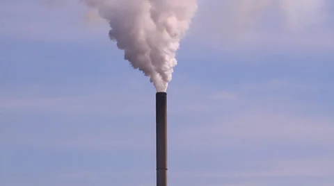 Pollution Coming From Stack Stock Footage 39566840