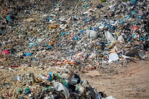 Pollution concept garbage pile in trash, waste dump or a landfill, waste from 写真素材