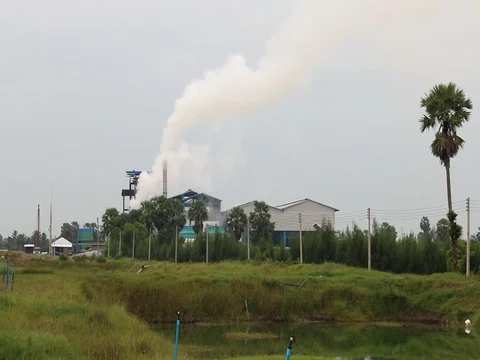 Pollution concept,Smoke from industry Stock Footage 73721012