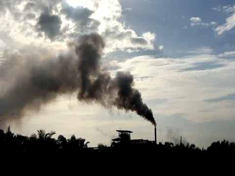 Pollution concept,Smoke from industry Stock Footage 73721044