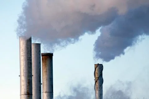 Pollution discharge industry Stock-Fotos