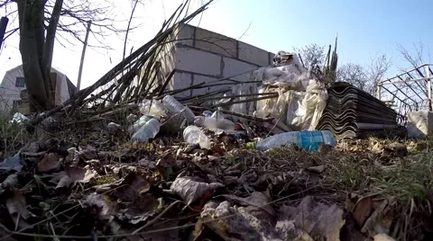 Pollution, dumping of garbage Video stock 48879218