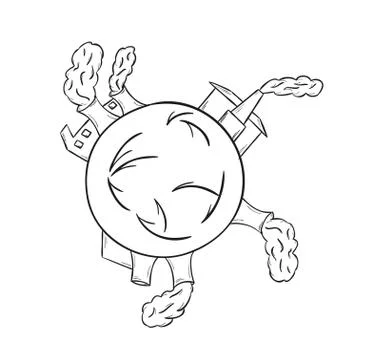 Pollution of the earth Stock Illustration