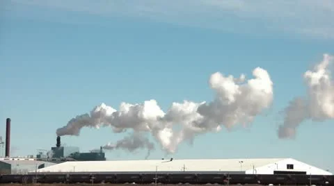 Pollution Emitting with Passing Train 스톡 동영상 12611097