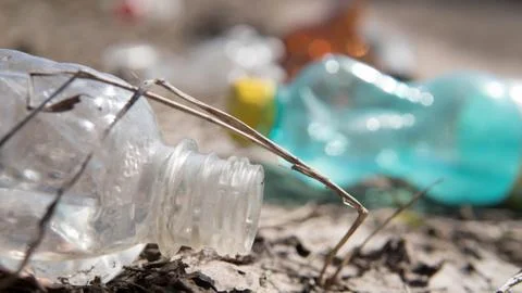 Pollution of the environment, garbage on the street Stock Photos