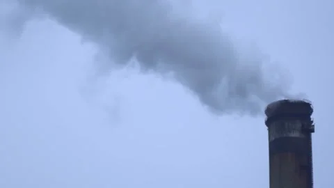 Pollution of the environment: a pipe with smoke. Stock Footage 107313974