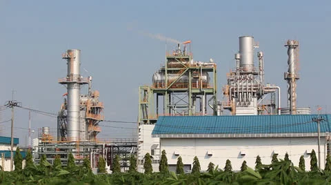 Pollution from factory Stock Footage 23611933