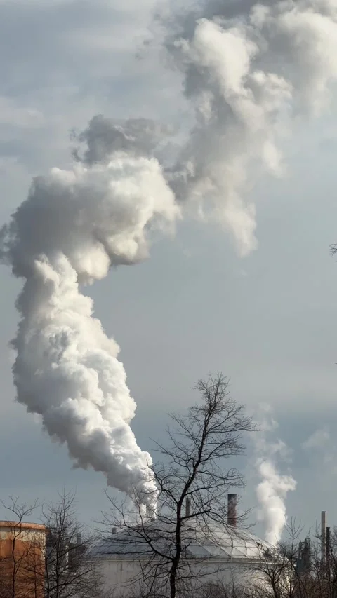 Pollution from factory Stock Footage 340141650